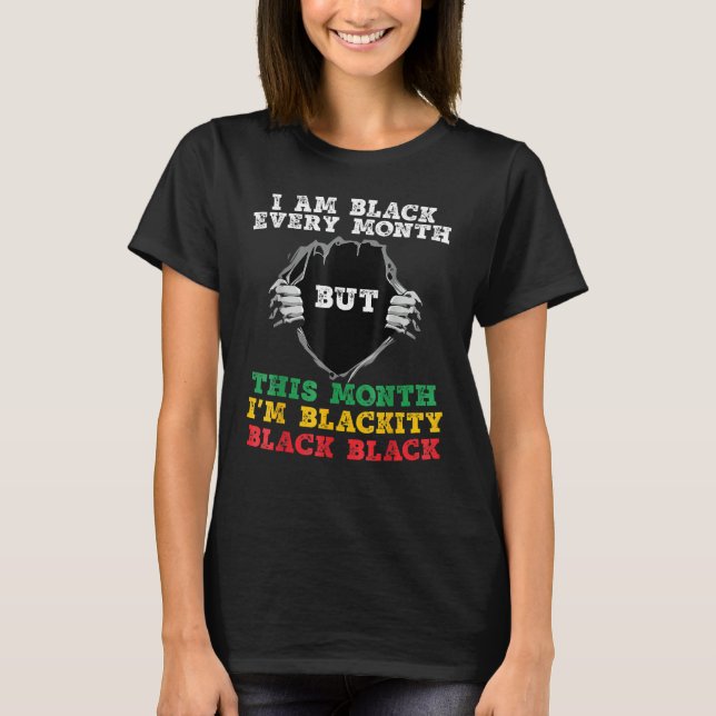 I'm Blackity Black History Afro African Pride Men  T-Shirt (Front)