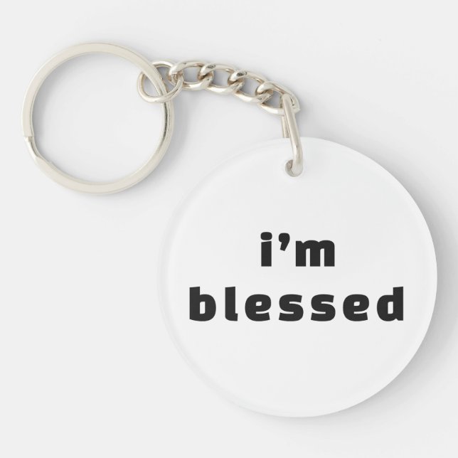 i'm blessed keychain (Front)