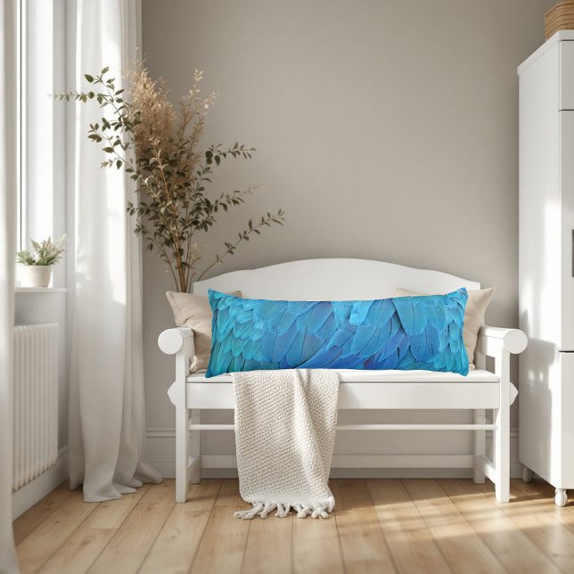 I'm blue - Macaw feathers Body Pillow (Creator Uploaded)