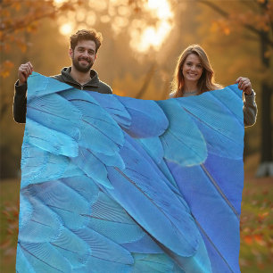 I'm blue - Macaw feathers Fleece Blanket