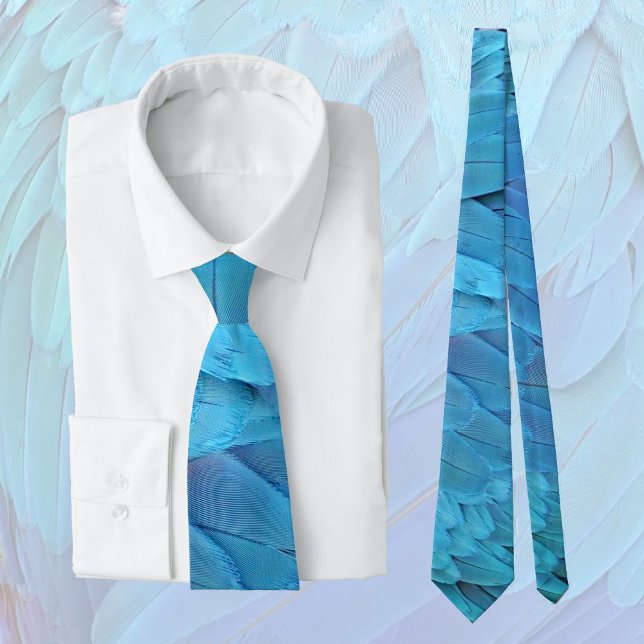 I'm blue - Macaw feathers Neck Tie (Creator Uploaded)