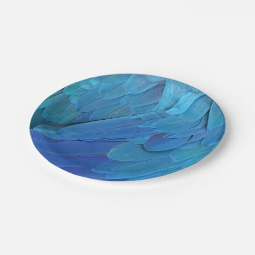 Im blue _ Macaw feathers Paper Plates
