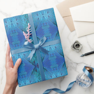 I'm blue - parrot feathers, animal print wrapping paper