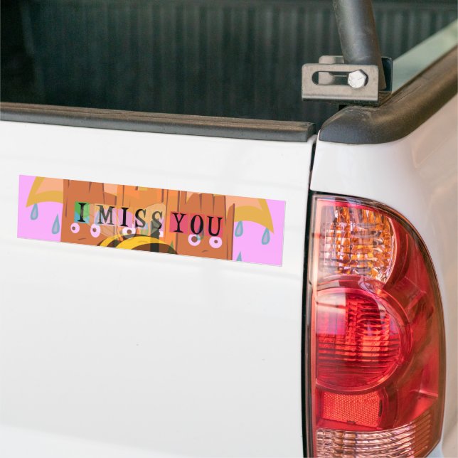 "I'm Board – I Miss You: A Playful & Puny Greeting Bumper Sticker (On Truck)