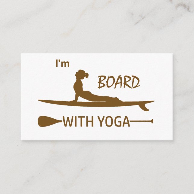 I'm Board With Yoga Enclosure Card (Front)