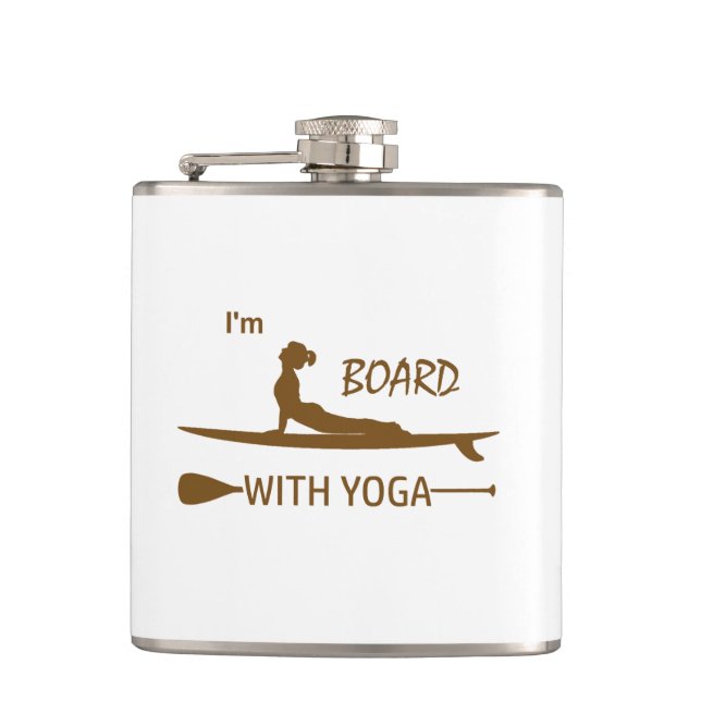 I'm Board With Yoga Flask (Front)