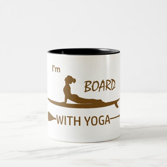 I'm Board With Yoga Two-Tone Coffee Mug (Center)