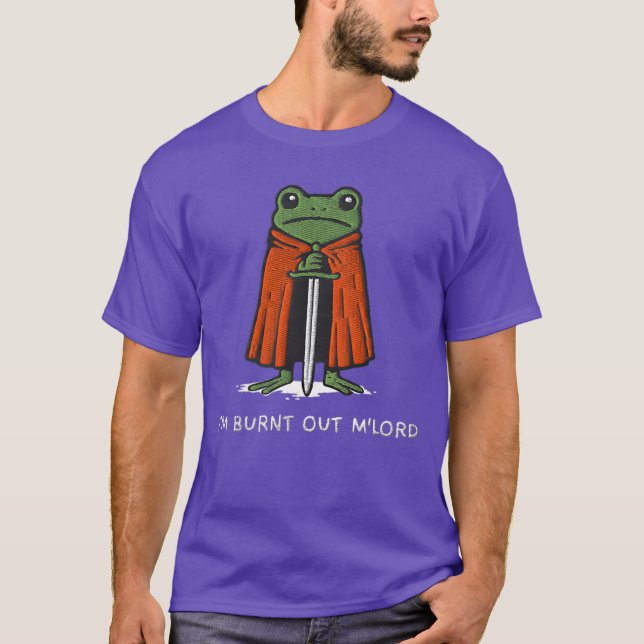 Im Burnt Out MLord Funny Knight Frog Meme Boys Men T-Shirt (Front)