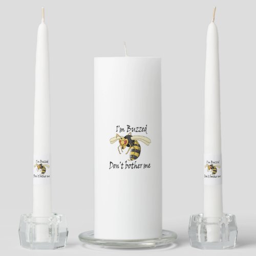 Im buzzed dont bother me unity candle set