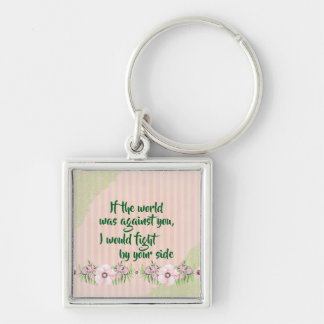 I'm by your side Encouragement Quote Keychain