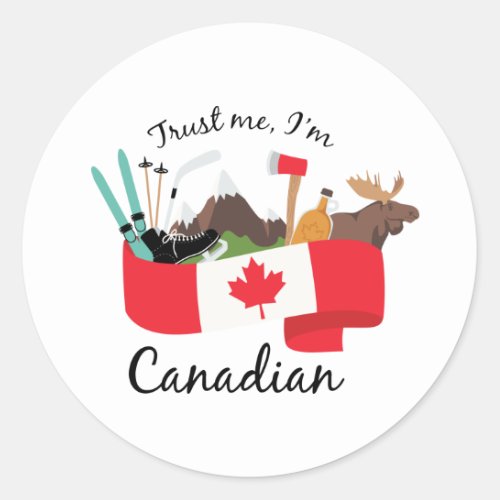 Im Canadian Classic Round Sticker