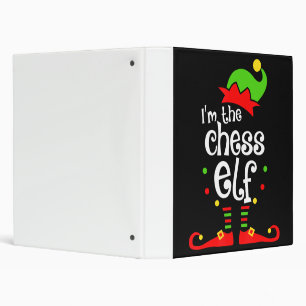 im chess elf xmas family friend christmas gift 3 ring binder