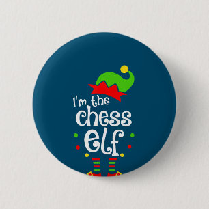 im chess elf xmas family friend christmas gift button