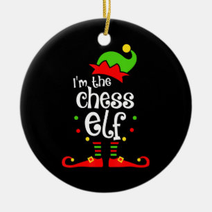 im chess elf xmas family friend christmas gift ceramic ornament