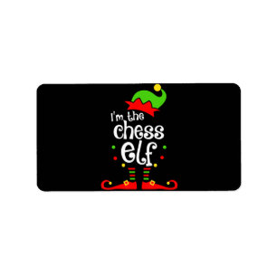 im chess elf xmas family friend christmas gift label