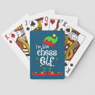 im chess elf xmas family friend christmas gift poker cards
