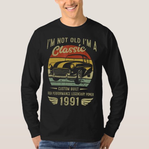 Im Classic Car 32nd Birthday 32 Years Old Born In  T_Shirt