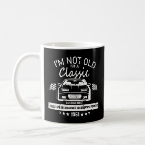 Im Classic Car 71th Bday  71 Years Old Born In 195 Coffee Mug