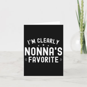 Im Clearly Nonnas Favorite Grandma Grandkids Famil Card