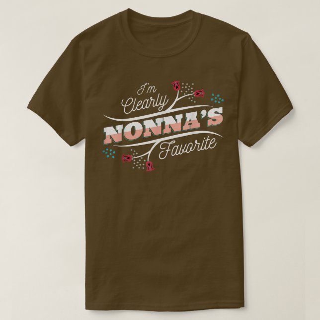 I'm Clearly Nonna's Favorite, Grandson Granddaught T-Shirt (Design Front)