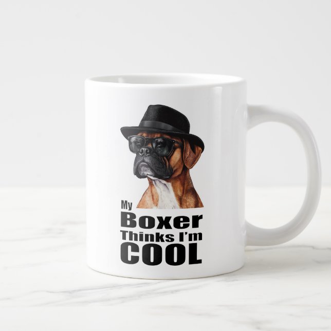 I'm Cool Boxer Dog Giant Coffee Mug (Right)
