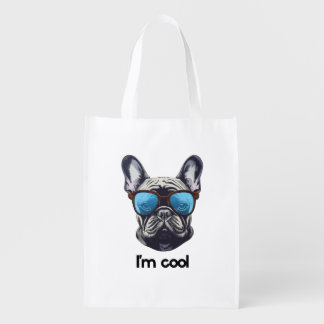 I'm Cool Dog Grocery Bag