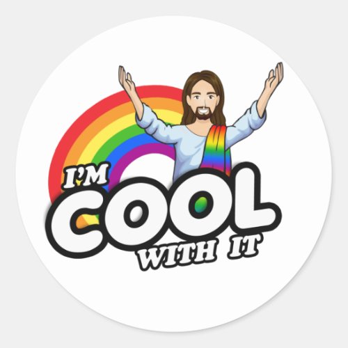 Im cool with it T_Shirt Classic Round Sticker