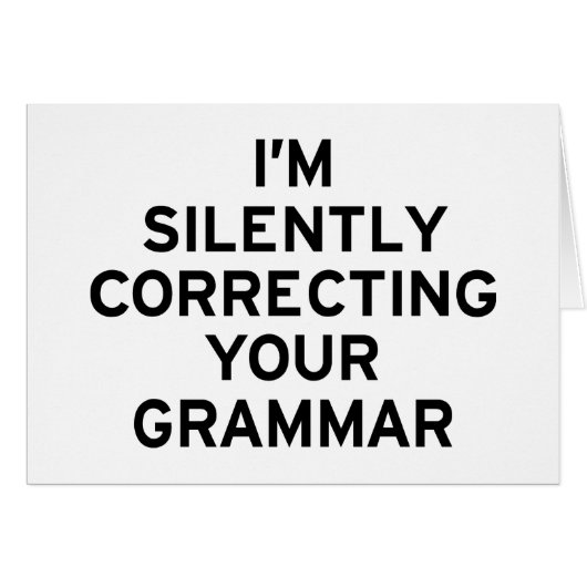 I'm Correcting Grammar Cards (Front Horizontal)
