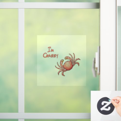 Im Crabby Snowshell Crab Window Cling