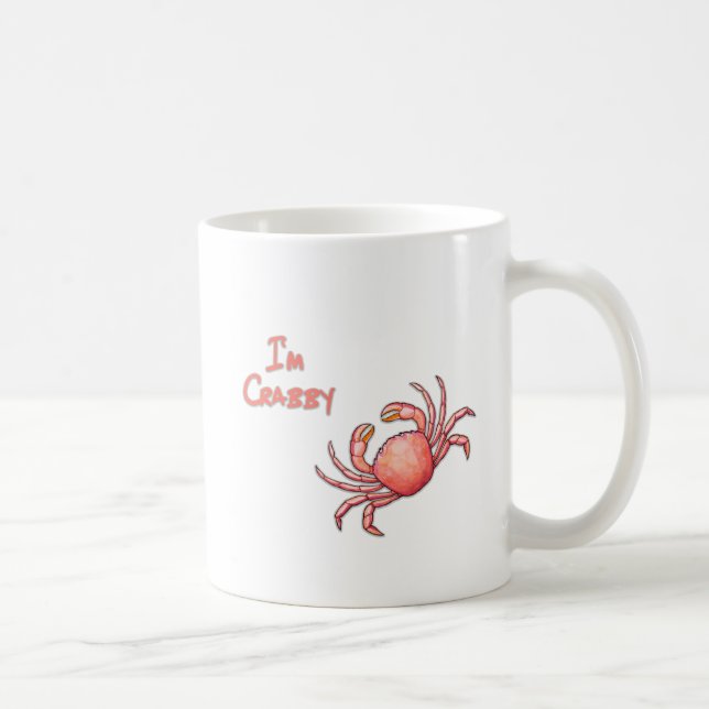 I'm Crabby with Name Crustacean Coffee Mug (Right)