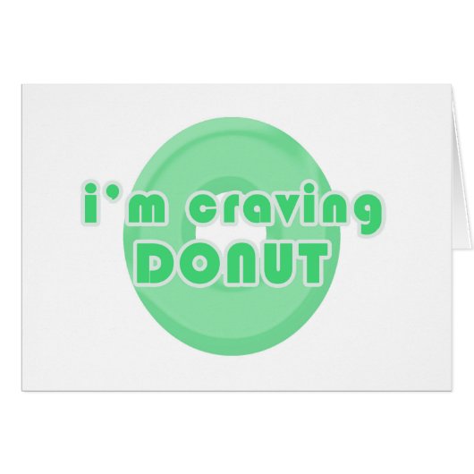 I'm craving donut (green) cards (Front Horizontal)