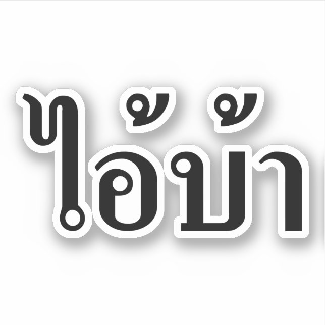 I'M CRAZY! ☆ AI! BA Written in Thai Isan Script ☆ Sticker (Front)