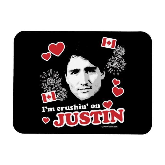 I'm crushin on Justin -.png Magnet (Horizontal)