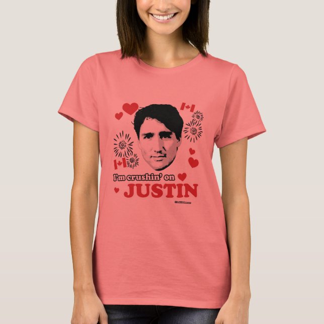 I'm crushin on Justin -.png T-Shirt (Front)