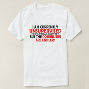 I'M CURRENTLY UNSUPERVISED. THE POSSIBILITIES! T-Shirt