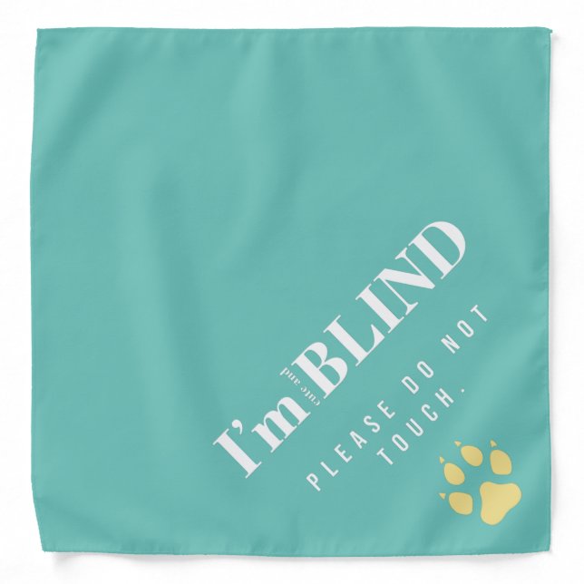 I'm Cute and Blind Pet Bandana (Front)