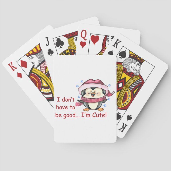 I m Cute Playing Cards Zazzle