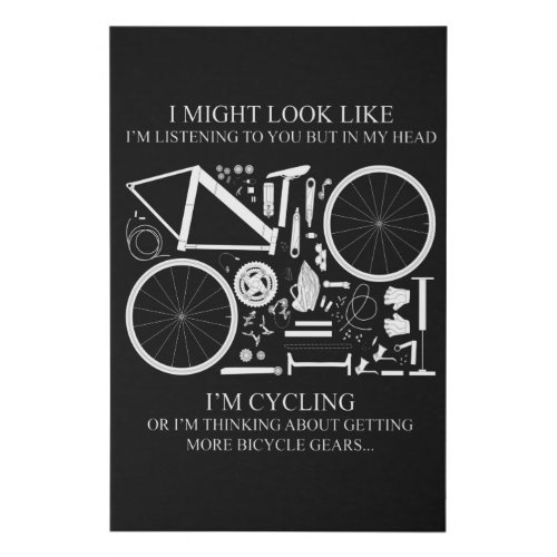 Im Cycling Or Im Thinking Gifts For Bike Lovers Faux Canvas Print