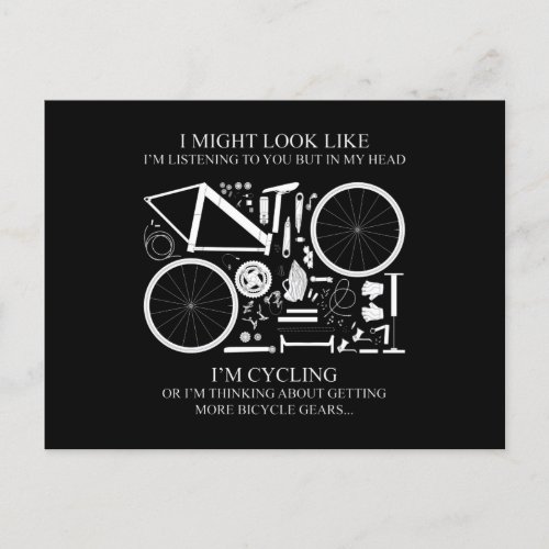 Im Cycling Or Im Thinking Gifts For Bike Lovers Postcard