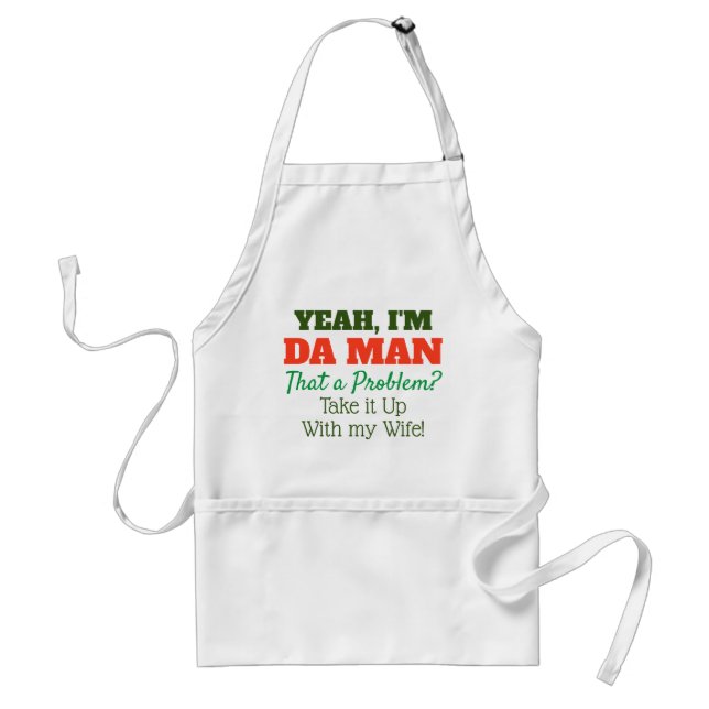 I'm Da Man Funny Adult Apron (Front)