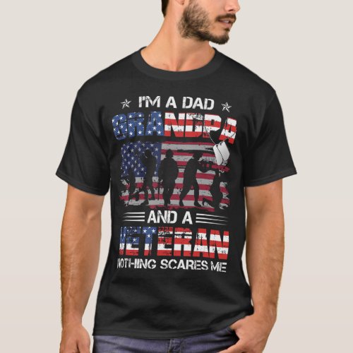 Im Dad Grandpa And A Veteran Proud US Veteran Fat T_Shirt