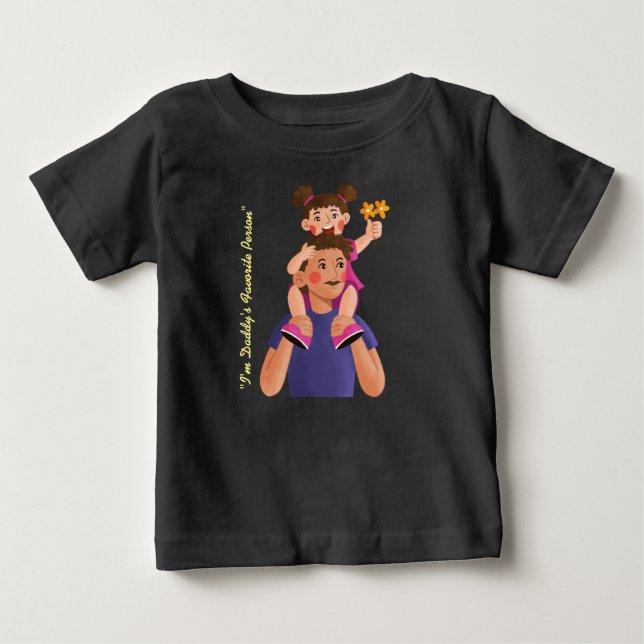 I'm Daddy's Favorite Person" Baby Fine Jersey T-Shirt (Front)