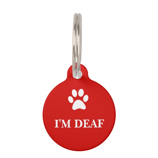 "I'M DEAF" Awareness Pet Tag (Front)