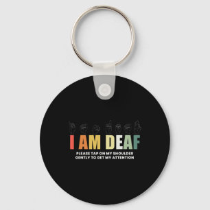 Im Deaf Deaf-Mute Sign-Language Deaf Awareness Keychain