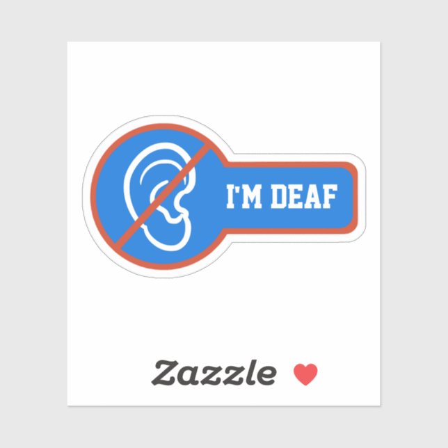 i'm deaf - deafness unique design sticker (Sheet)