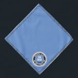 I'm Deaf Pet Medical Alert Custom Name Blue Black Bandana<br><div class="desc">This highly visible and colorful bandana for deaf dogs and pets features a border of cute paw prints and "medical alert" "do not startle me" text. Additional text is customizable with your pets name and medical concern and will give you peace of mind in the event of an emergency. Fire,...</div>