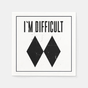 I'm Difficult Ski Double Black Diamond Napkins