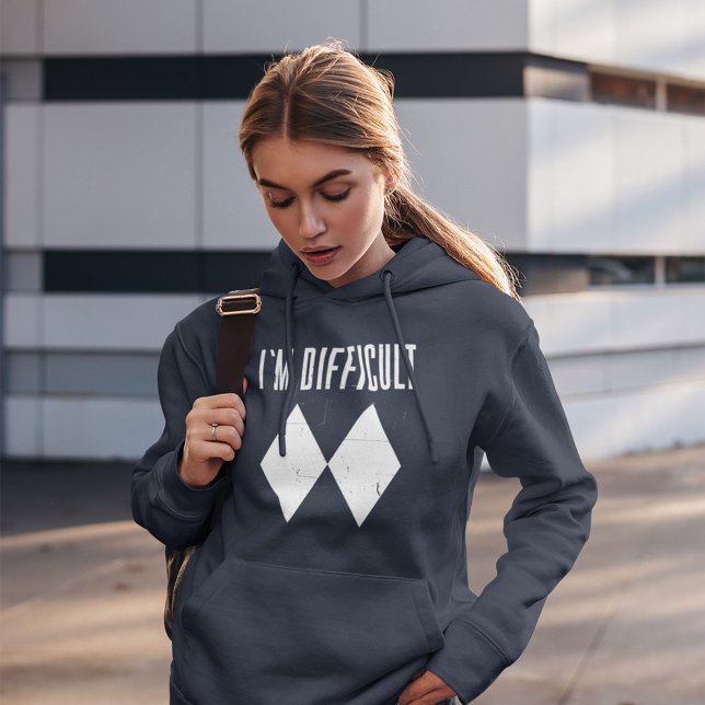 I'm Difficult Ski Double Diamond Winter Sports Hoodie (Creator Uploaded)