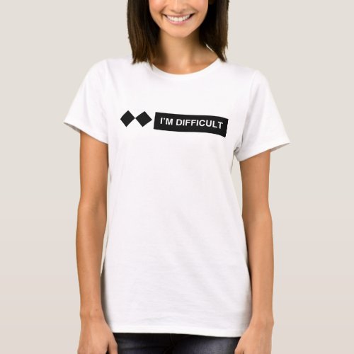 Im Difficult Ski Snowboard T_shirt