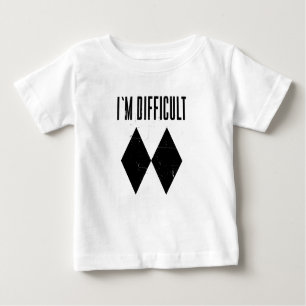 I'm Difficult Skiing Double Black Diamond Baby T-Shirt
